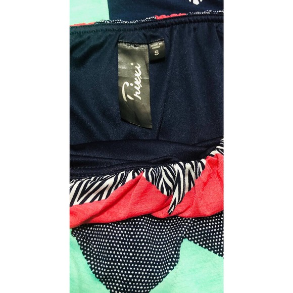 Trixxi Geo Print Maxi Strapless Dress Sz S Beach Cover Up Summer B2 - Picture 3 of 4